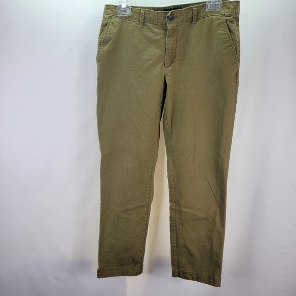Banana Republic Factory Pants - Banana Republic Factory Olive Green Girlfriend Fit Pants Cotton Size 8